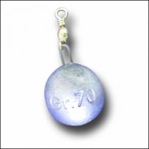 SFERA con girella in ottone - Piombo tecnico 
